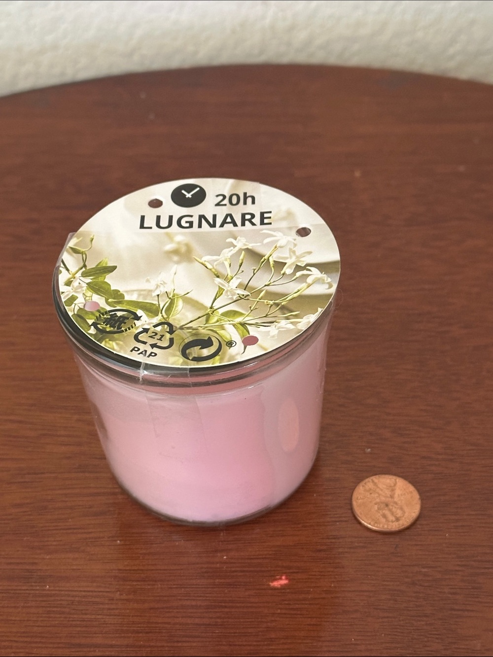IKEA LUGNARE Pink Scented Jar Candle